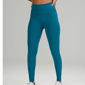 NWT Lululemon Wunder Train High-Rise Tight 28", size 14 Teal color